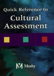 Cover of: Quick reference to cultural assessment. by 