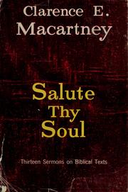 Cover of: Salute thy soul.