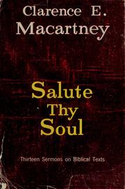 Cover of: Salute thy soul. by Clarence Edward Noble Macartney