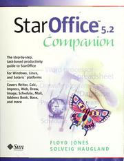 Cover of: StarOffice 5.2 companion by Floyd Jones