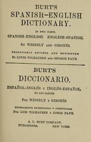 Cover of: Burt's Spanish-English dictionary: In two parts. Spanish-English. English-Spanish