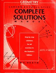 Cover of: Geometry: an integrated approach : complete solutions manual