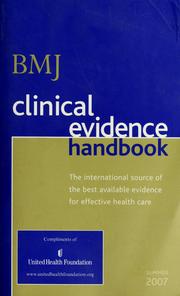 Cover of: Clinical evidence handbook: the international source of the best available evidence for effective health care