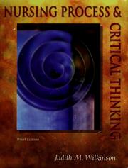 Cover of: Nursing Process and Critical Thinking (3rd Edition) by Judith M. Wilkinson