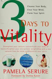 Cover of: 3 days to vitality by Pamela Serure