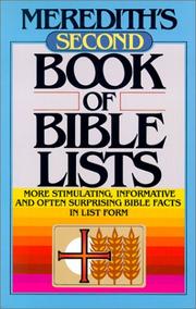 Cover of: Meredith's second book of Bible lists by J. L. Meredith
