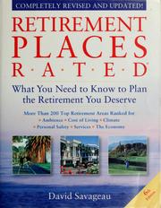 Cover of: Retirement places rated