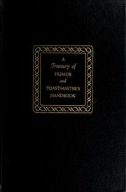 Cover of: A treasury of humor, and Toastmaster's handbook by Marjorie Barrows