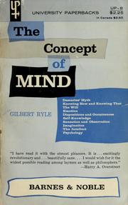 Cover of: The concept of mind.
