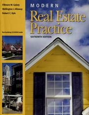 Cover of: Modern real estate practice by Fillmore W. Galaty
