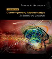 Cover of: Contemporary mathematics for business and consumers