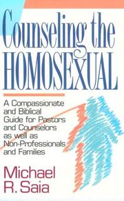 Cover of: Counseling the homosexual by Michael R. Saia