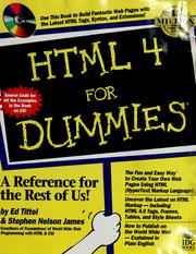 Cover of: HTML 4 for dummies by Ed Tittel