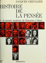 Cover of: Histoire de la pensée. by Jacques Chevalier