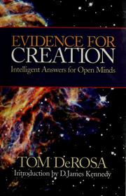 Cover of: Evidence for creation: intelligent answers for open minds