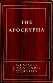 Cover of: The Apocrypha: Revised standard version of the Old Testament.
