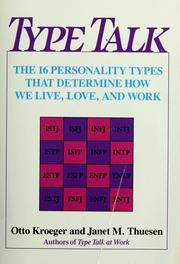 Cover of: Type Talk by Otto Kroeger, Janet M. Thuesen