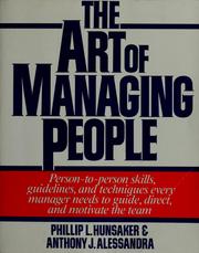 Cover of: The art of managing people