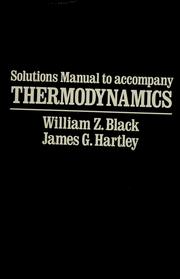 Cover of: Solutions manual to accompany Thermodynamics