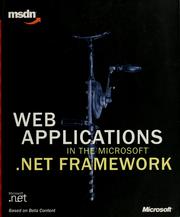Cover of: Web applications in the Microsoft .NET framework by Microsoft Corporation