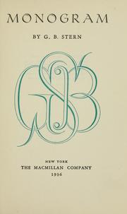 Cover of: Monogram by G. B. Stern