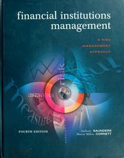 Cover of: Financial institutions management by Anthony Saunders