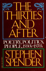 Cover of The thirties and after