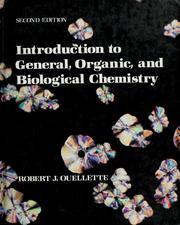 Cover of: Introduction to general, organic, and biological chemistry by Ouellette, Robert J.
