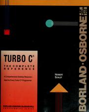 Cover of: Turbo C: the complete reference