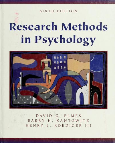 Research methods in psychology by David G. Elmes