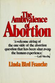 Cover of: The ambivalence of abortion