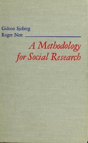 Cover of: A methodology for social research by Gideon Sjoberg