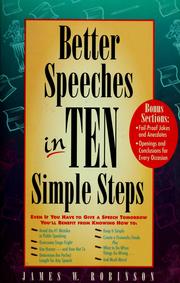 Cover of: Better speeches in ten simple steps