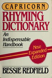 Cover of: Capricon rhyming dictionary by Bessie Gordon Redfield
