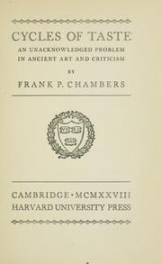 Cover of: Cycles of taste by Frank P. Chambers