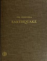 Cover of: The Venezuela earthquake, July 29, 1967