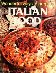 Cover of: Wonderful Ways to Prepare Italian Food by Jo Ann Shirley