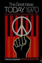 Cover of: The Great Ideas Today, 1970