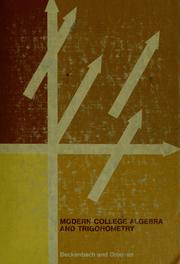 Cover of: Modern college algebra and trigonometry by Edwin F. Beckenbach