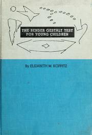 Cover of: The Bender gestalt test for young children. by Elizabeth Munsterberg Koppitz