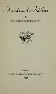 Cover of: Friends and fiddlers