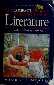 Cover of: The compact Bedford introduction to literature: reading, thinking, and writing