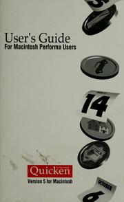 Cover of: Quicken user's guide: Version 5 for Macintosh