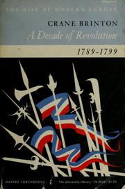 Cover of: A decade of revolution 1789-1799