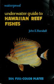 Cover of: Underwater guide to Hawaiian reef fishes | John E. Randall