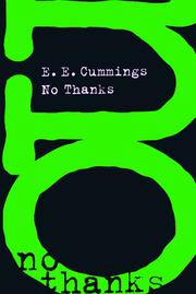 Cover of: No Thanks by E. E. Cummings, George James Firmage