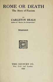 Cover of: Rome or death by Carleton Beals