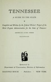 Cover of: Tennessee; a guide to the state by Federal Writers' Project. Tennessee.