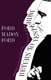 Cover of: Return to Yesterday by Ford Madox Ford