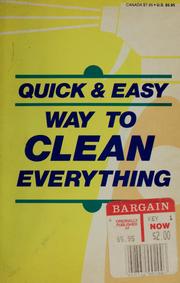 Cover of: Quick & easy way to clean everything